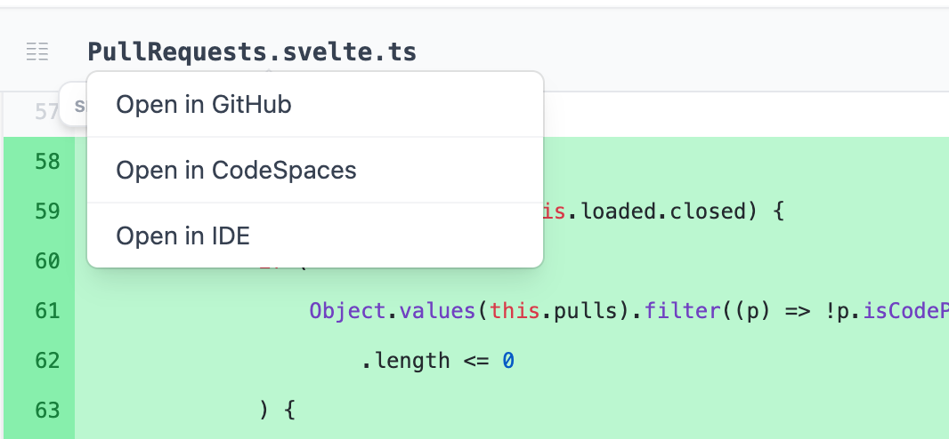 Open file in IDE